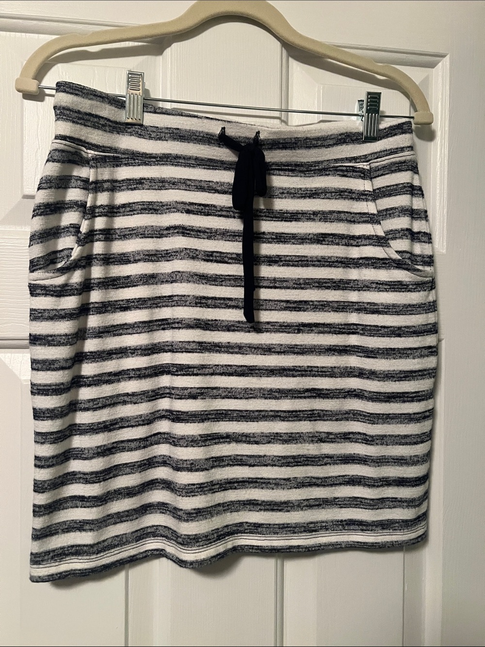 Market & Spruce Striped Drawstring Mini Skirt